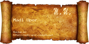Madl Upor névjegykártya
